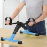 Folding Exercise Bike Pedal Exerciser Portable Desk Bike with LCD Display for Arms and Legs Workout - Image 8
