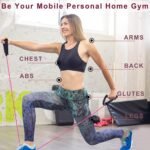 Resistance Bands with Handles, Single Resistance Bands, Exercise Bands with Handles, for Resistance Training, Physical Therapy, Home Workouts, Fitness, Pilates - Image 4