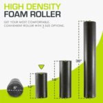 ProsourceFit High Density Foam Rollers 12 - inches long, Firm Full Body Athletic Massage Tool for Back Stretching, Yoga, Pilates, Post Workout Muscle Recuperation, Black - Image 3