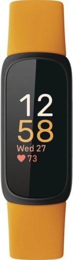Fitbit Inspire 3 Health &-Fitness-Tracker with Stress Management, Workout Intensity, Sleep Tracking, 24/7 Heart Rate and more, Morning Glow/Black, One Size (S & L Bands Included) - Image 3