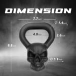 Yes4All Kettlebell Special Shape, Upgraded &Multifunctional for Advanced Training, Solid Cast Iron Powder Coated, Anti Slip Handle Strength Training Equipment - Image 4