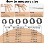 Thin Smart Ring for Fitness & Health Tracking -Heart Rate/Blood Oxygen Monitor, 5ATM Waterproof, Sleep Analysis, Pedometer -No APP Subscription Compatible with Smartphone (Black, 8) - Image 3