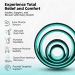 Back Roller Wheel for Back Pain – 3-Pack Yoga Wheel Set for Deep Tissue Massage, Stretching & Posture Support – EVA Foam Back Stretcher – Supports Up to 500lbs - Image 8