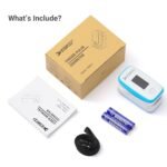 ESPOO Pulse Oximeter with 20 Memory, Oxygen Monitor Fingertip 4 Color TFT Display(SPO2), Alarm & Brightness Adjustable, Batteries & Lanyard Include(White&Blue) - Image 8