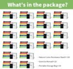 100 PCS Bulk Resistance Bands, Loop Exercise Bands Set for Gym Members Sports Class Students Gift, 5 Pieces Each Set with Storage Bag, Fitness Bands for Outdoor Home Gym Yoga Pilates - Image 7
