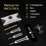 Tuning Forks for Healing Set (128Hz, 256Hz, 512Hz) — Essential Yoga and Meditation Accessories & Sound Therapy Devices - Image 4