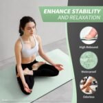 CAMBIVO Yoga Mat for Women Men Kids, 1/3 & 1/4 & 2/5 Inch Extra Thick Yoga Mat Non Slip, 72" x 24" TPE Yoga Mats, Workout Mat with Carrying Strap for Yoga, Pilates and Floor Exercises - Image 5