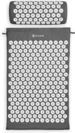 Gaiam Acupressure Mat and Pillow Set, Acupuncture Style Massage Mat & Pillow, Relief for Sciatic Nerve, Muscle Tension, Fibromyalgia, Neck, Shoulder & Back Pain, Migraine & Headaches and Insomnia Grey - Image 3