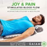 Gaiam Acupressure Mat and Pillow Set, Acupuncture Style Massage Mat & Pillow, Relief for Sciatic Nerve, Muscle Tension, Fibromyalgia, Neck, Shoulder & Back Pain, Migraine & Headaches and Insomnia Grey - Image 4