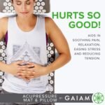 Gaiam Acupressure Mat and Pillow Set, Acupuncture Style Massage Mat & Pillow, Relief for Sciatic Nerve, Muscle Tension, Fibromyalgia, Neck, Shoulder & Back Pain, Migraine & Headaches and Insomnia Grey - Image 6