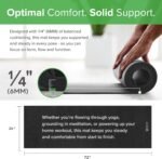 Gaiam Essentials 1/4" Thin (6mm) Yoga & Pilates, Fitness & Exercise Mat with Easy-Cinch Carrier Strap Cusion Support For Fitness and Gym Workouts - Image 3