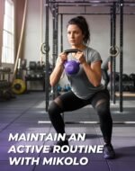 Mikolo Neoprene Coated Cast Iron Kettlebells 5-30LB Set, Solid Weight Set with Wide Grip Handle and Flat Bottom, Ideal for Full Body Strength Training at Home Gym - Image 5