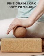 Trideer Cork Yoga Blocks, 2 Pack Natural Cork Blocks, High Density with Non Slip Surface, Eco-Friendly Accessories and Ideal for Yoga, Pilates, Stretching - Image 5
