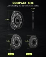 Cast Iron 2-Inch Olympic Weight Plates Set for Strength Training, Barbell Free Weight Plate Set for Weightlifting in Home Gym, Multiple Sizes From 2.5LB to 40LB - Image 4