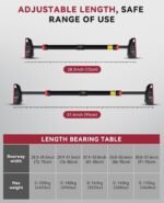 HAPBEAR Pull Up Bar for Doorway, Strength Training Chin up Bar Without Screws, Adjustable Width Locking Mechanism Pullup Bar with Non-Slip, Doorway Pull Up Bar for Home Gym Upper Body Workout - Image 4