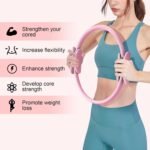Pilates Ring 15 Inch Magic Circle Ring, Dual Padded Handles Pilates Rings Circle, Adjustable Yoga Ring - Image 4