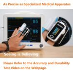 Pulse Oximeter,OLED Display Oxygen Monitor Fingertip,Blood Oxygen Saturation Monitor(SpO2) with Carrying Case,Silicone Cover - Image 4