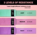 Non-Slip Fabric Resistance Bands for Working Out, Loop Exercise Bands for Booty Leg, Butt, Glute, Stretch Workout Bands for Women & Men, Hip Elastic Bands for Home Gym Fitness, Yoga, Pilates - Image 3