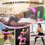 Non-Slip Fabric Resistance Bands for Working Out, Loop Exercise Bands for Booty Leg, Butt, Glute, Stretch Workout Bands for Women & Men, Hip Elastic Bands for Home Gym Fitness, Yoga, Pilates - Image 5