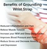 Upgraded Grounding Wrist Strap, Black Therapy Wristband Improves Sleep Reduces Pain and Inflammation, Increases Energy Grounded Bracelet 12.5"x3.3" - Image 8