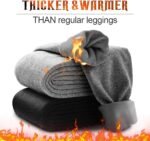 3 Pack Fleece Lined Leggings Women with Pockets -Warm Winter Yoga Pants for Women Thermal Running Workout Leggings - Image 3