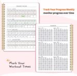Pink Workout Journal for Women, Hardcover Fitness Journal for Home and Gym Workout Log Book A5(5.9" x 8.8") for Tracking Exercise and Progress, Lightweight Fitness Planner with Practical Layout - Image 5