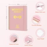 Pink Workout Journal for Women, Hardcover Fitness Journal for Home and Gym Workout Log Book A5(5.9" x 8.8") for Tracking Exercise and Progress, Lightweight Fitness Planner with Practical Layout - Image 7