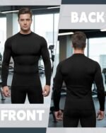 Coume 4 Pack Men's Compression Shirts Long Sleeve Athletic Workout Sports Undershirt Base Layer Top Winter Sports Gear - Image 3