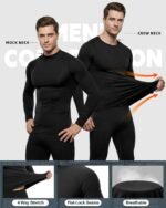 Coume 4 Pack Men's Compression Shirts Long Sleeve Athletic Workout Sports Undershirt Base Layer Top Winter Sports Gear - Image 4