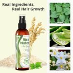Seven Minerals, NEW Fermented Rice Water for Hair Growth - Blended with Nettle, Aloe Vera & Jasmine - Vegan Non-Greasy Rice Water Spray - Thicker, Longer, Softer Hair for Women & Men (4 fl oz) - Image 3