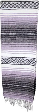 Canyon Creek Authentic Mexican Yoga Falsa Blanket (Light Purple) - Image 4