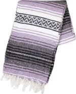 Canyon Creek Authentic Mexican Yoga Falsa Blanket (Light Purple) - Image 5