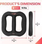 Yes4All 3-in-1 Multifunctional Neoprene Dumbbell/Multi-Usage Dumbbell with Solid Core, Ergonomic Curve,Black - Image 3