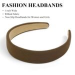 Huachi Headbands for Women Non Slip Trendy Headbands for Women’s Hair 1 inch Wide Cute Headband for Girls, Fall Head Bands Elastic Hair Bands for Womens Fashion Accessories for Women 4PCS - Image 4