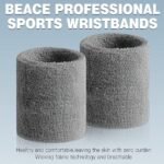 BEACE Sweatbands Sports Wristband for Men & Women - Moisture Wicking Athletic Cotton Terry Cloth Sweatband for Tennis, Basketball, Running, Gym, Working Out - Image 4