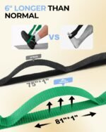Trideer Stretching Strap Yoga Strap for Physical Therapy, 10 Loops Yoga Straps for Stretching, Non-Elastic Stretch Strap for Pilates, Exercise, Stretch Band for Women & Men - Image 4