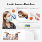 iHealth No-Touch Forehead Thermometer for Adults, Kids, Babies - 1s Fast Accurate, 3 Ultra-Sensitive Sensors, Quiet Vibration Feedback, Digital Large LED Digits, Easy to Use for Home & Nurses, PT3 - Image 4