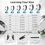 Ultra-Thin Smart Ring for Women Men,Sleep Tracker Ring with Heart Rate, Waterproof Fitness Ring for Activity Monitoring/Steps/Calories,No Subscription Fee,for iSO & Android (Silver,12#) - Image 5