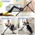 RELIFE REBUILD YOUR LIFE AB Workout Machine Adjustable Ab Trainer Foldable Ab Cruncher Strength Training Equipment for Home Gym Blue 440 LBS - Image 3