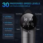 Massage Gun Deep Tissue, Handheld Electric Muscle Massager, High Intensity Percussion Massage Device for Pain Relief with 9 Attachments & 30 Speed(Grey) - Image 3