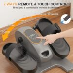 Mini Under Desk Elliptical Low Impact Electric Leg Exerciser As Seen on TV for Seniors with 15 Adjustable Speed Quiet & Portable for Home and Office with Non-Slip Mat & Foot Straps - Image 3