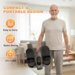 Mini Under Desk Elliptical Low Impact Electric Leg Exerciser As Seen on TV for Seniors with 15 Adjustable Speed Quiet & Portable for Home and Office with Non-Slip Mat & Foot Straps - Image 6