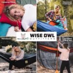Wise Owl Outfitters Camping Hammock – 500lbs Portable Hammock with Tree Straps - Travel, Backpacking, Hiking, Outdoors Camping Gear - Single or Double - Image 4