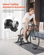 VEVOR Bike Trainer: 3 Types - Smart (1-13L, Compatible with Zwift App), Fluid, or 6L Magnetic for 26-29"/700C Wheels, Foldable Stand with Quick Release & Wheel Riser Block - Image 4