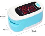 CONTEC CMS50M Fingertip Pulse Oximeter Blood Oxygen Saturation Monitor with Lanyard Blue White Color - Image 5