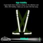 Reflective Vest Running Gear, 2Pack High Visible Safety VES for Cycling Jogging Running Walking, Adjustable for Men Women Kids - Image 3