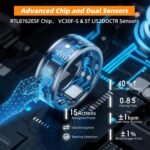 Smart Ring for Women Men, Fitness Tracker Ring with Body Temperature, Heart Rate, Blood Oxygen, Sleep Monitor, Calories, No Subscription Fee, IP68 Waterproof for iPhone & Android (Black, #9) - Image 4