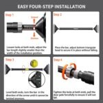 PROIRON Door Pull Up Bar Doorway Frame Chin Up Bar from 28.3in-38.2in,No Screws,Home Gym Upper Body Workout Fitness Equipment,Exercise Hanging Bar Portable,Non-slip Secure Grip,440 LB - Image 3