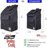 dbest products Stair Climber Bigger Trolley Dolly, Black Grocery Shopping Foldable Cart Condo Apartment 44 Inch - Image 4