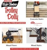 dbest products Stair Climber Bigger Trolley Dolly, Black Grocery Shopping Foldable Cart Condo Apartment 44 Inch - Image 6